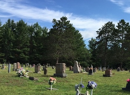 view of cemetery looking north-east